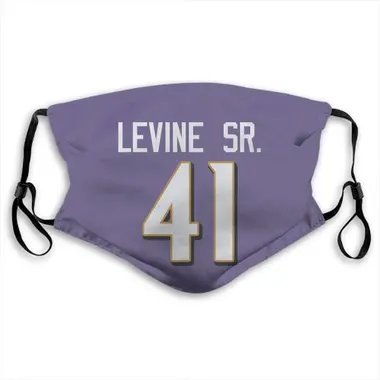 Baltimore Ravens Anthony Levine Sr. Jersey Name and Number Face Mask - Purple