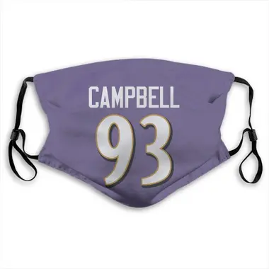 Baltimore Ravens Calais Campbell Jersey Name and Number Face Mask - Purple