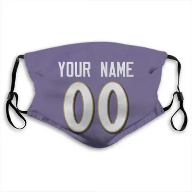 Baltimore Ravens Custom Jersey Name and Number Face Mask - Purple