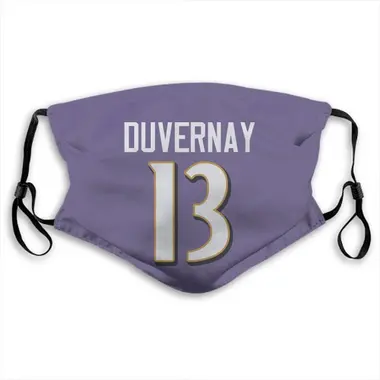Baltimore Ravens Devin Duvernay Jersey Name and Number Face Mask - Purple