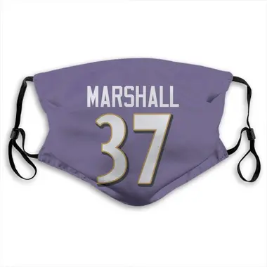 Baltimore Ravens Iman Marshall Jersey Name and Number Face Mask - Purple