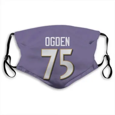 Baltimore Ravens Jonathan Ogden Jersey Name and Number Face Mask - Purple