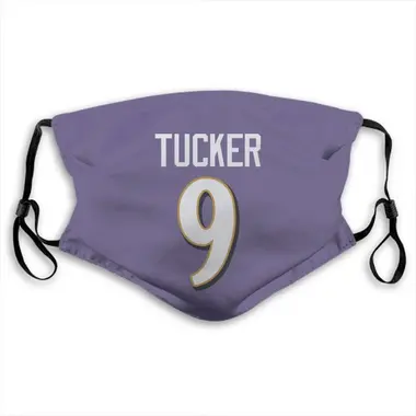 Baltimore Ravens Justin Tucker Jersey Name and Number Face Mask - Purple