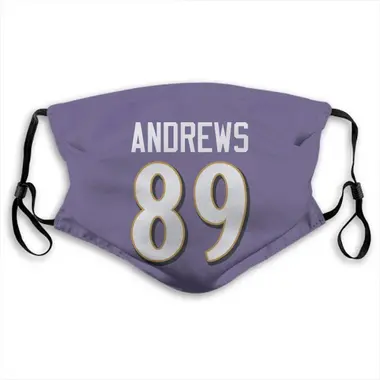 Baltimore Ravens Mark Andrews Jersey Name and Number Face Mask - Purple