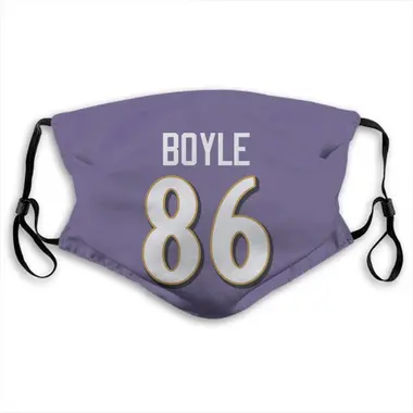 Baltimore Ravens Nick Boyle Jersey Name and Number Face Mask - Purple