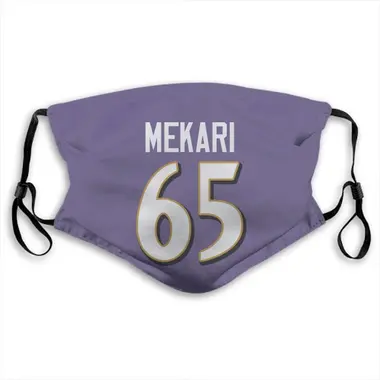 Baltimore Ravens Patrick Mekari Jersey Name and Number Face Mask - Purple