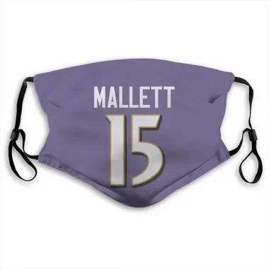 Baltimore Ravens Ryan Mallett Jersey Name and Number Face Mask - Purple