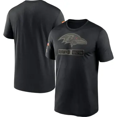Men's Nike Baltimore Ravens 2020 Salute to Service Team Logo Performance T-Shirt - Black