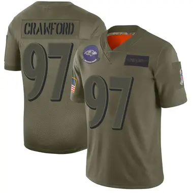 Men's Nike Baltimore Ravens Aaron Crawford 2019 Salute to Service Jersey - Camo Limited