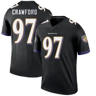 Men's Nike Baltimore Ravens Aaron Crawford Jersey - Black Legend