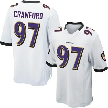 Men's Nike Baltimore Ravens Aaron Crawford Jersey - White Game