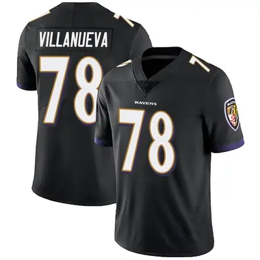 Men's Nike Baltimore Ravens Alejandro Villanueva Alternate Vapor Untouchable Jersey - Black Limited