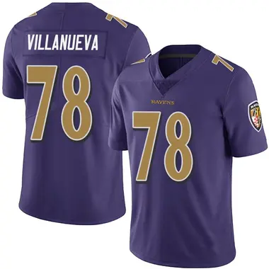 Men's Nike Baltimore Ravens Alejandro Villanueva Team Color Vapor Untouchable Jersey - Purple Limited