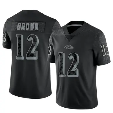 Men's Nike Baltimore Ravens Anthony Brown Reflective Jersey - Black Limited