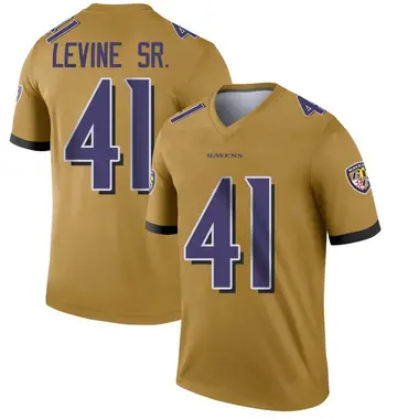 Men's Nike Baltimore Ravens Anthony Levine Sr. Inverted Jersey - Gold Legend