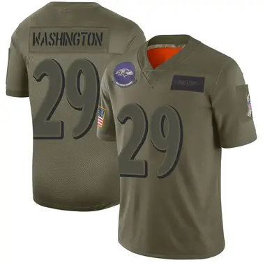 Men's Nike Baltimore Ravens Ar'Darius Washington 2019 Salute to Service Jersey - Camo Limited