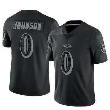 Men's Nike Baltimore Ravens Aron Johnson Reflective Jersey - Black Limited