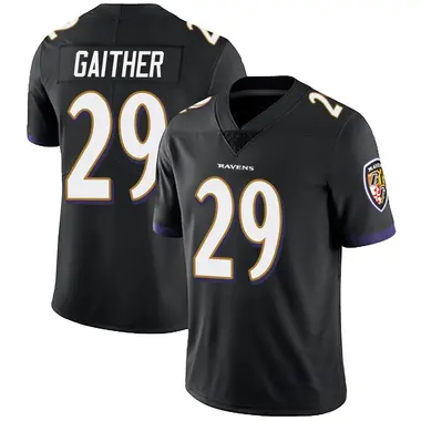 Men's Nike Baltimore Ravens Bailey Gaither Alternate Vapor Untouchable Jersey - Black Limited