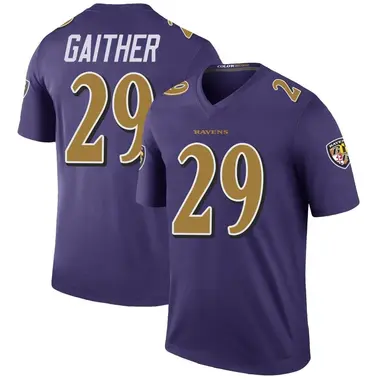 Men's Nike Baltimore Ravens Bailey Gaither Color Rush Jersey - Purple Legend