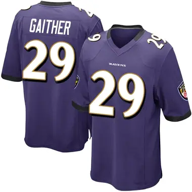 Men's Nike Baltimore Ravens Bailey Gaither Team Color Jersey - Purple Game