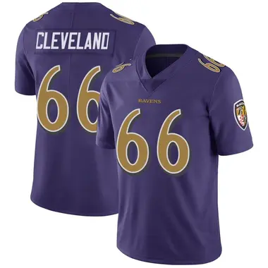 Men's Nike Baltimore Ravens Ben Cleveland Color Rush Vapor Untouchable Jersey - Purple Limited