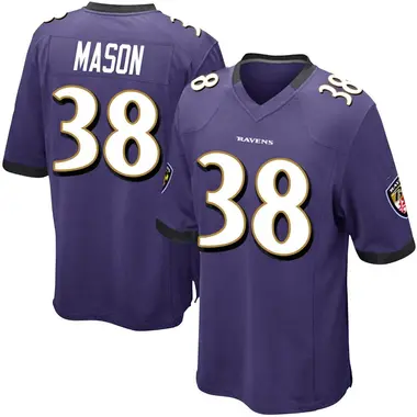 Men's Nike Baltimore Ravens Ben Mason Team Color Jersey - Purple Game