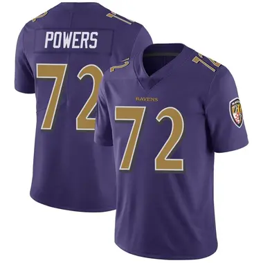 Men's Nike Baltimore Ravens Ben Powers Color Rush Vapor Untouchable Jersey - Purple Limited