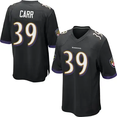 Men's Nike Baltimore Ravens Brandon Carr Jersey - Black Game