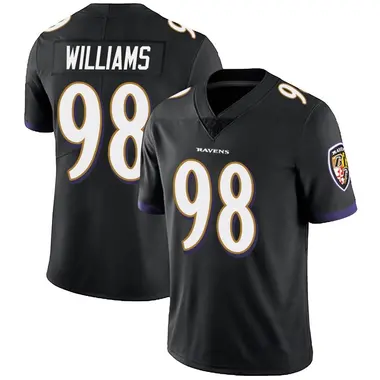 Men's Nike Baltimore Ravens Brandon Williams Alternate Vapor Untouchable Jersey - Black Limited