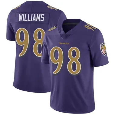 Men's Nike Baltimore Ravens Brandon Williams Color Rush Vapor Untouchable Jersey - Purple Limited
