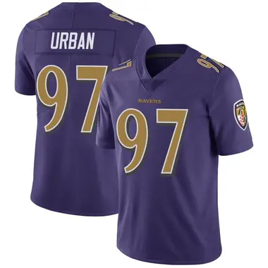 Men's Nike Baltimore Ravens Brent Urban Color Rush Vapor Untouchable Jersey - Purple Limited