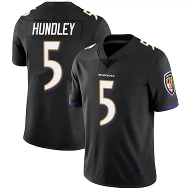 Men's Nike Baltimore Ravens Brett Hundley Alternate Vapor Untouchable Jersey - Black Limited