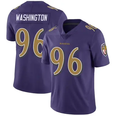 Men's Nike Baltimore Ravens Broderick Washington Color Rush Vapor Untouchable Jersey - Purple Limited