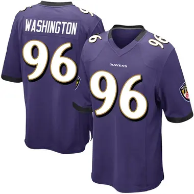 Men's Nike Baltimore Ravens Broderick Washington Team Color Jersey - Purple Game