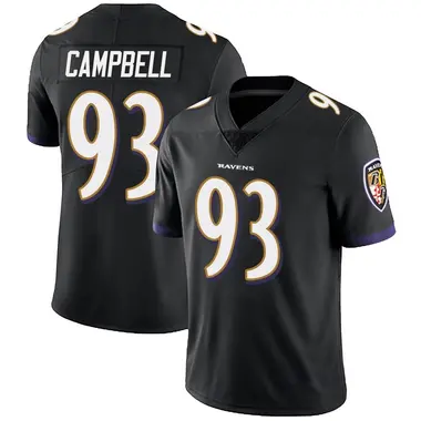 Men's Nike Baltimore Ravens Calais Campbell Alternate Vapor Untouchable Jersey - Black Limited