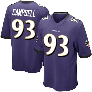 Men's Nike Baltimore Ravens Calais Campbell Team Color Jersey - Purple Game