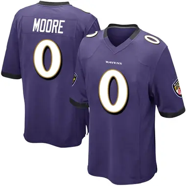 Men's Nike Baltimore Ravens Chris Moore Team Color Jersey - Purple Game