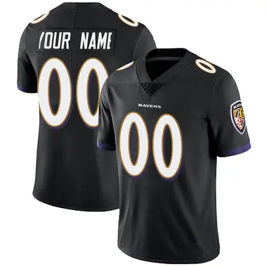 Men's Nike Baltimore Ravens Custom Alternate Vapor Untouchable Jersey - Black Limited