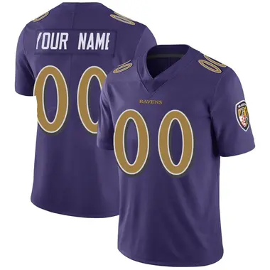 Men's Nike Baltimore Ravens Custom Color Rush Vapor Untouchable Jersey - Purple Limited