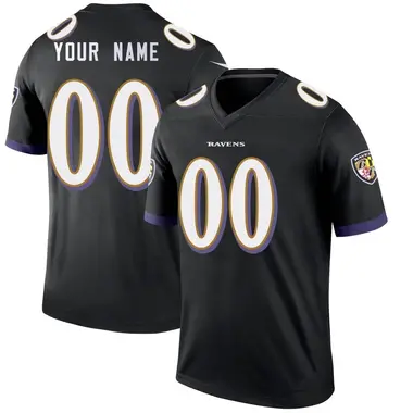 Men's Nike Baltimore Ravens Custom Jersey - Black Legend