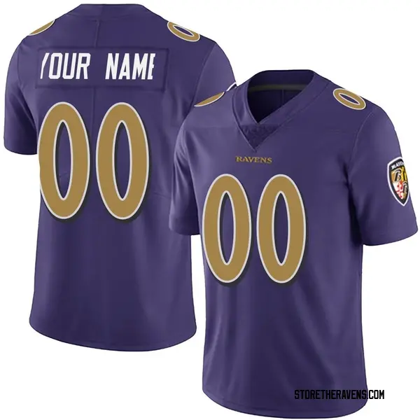 Men's Nike Baltimore Ravens Custom Team Color Vapor Untouchable Jersey - Purple Limited
