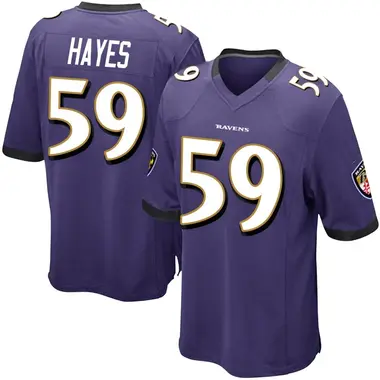 Men's Nike Baltimore Ravens Daelin Hayes Team Color Jersey - Purple Game