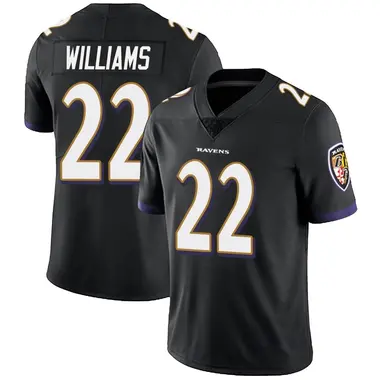 Men's Nike Baltimore Ravens Damarion Williams Alternate Vapor Untouchable Jersey - Black Limited