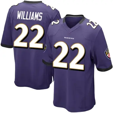 Men's Nike Baltimore Ravens Damarion Williams Team Color Jersey - Purple Game
