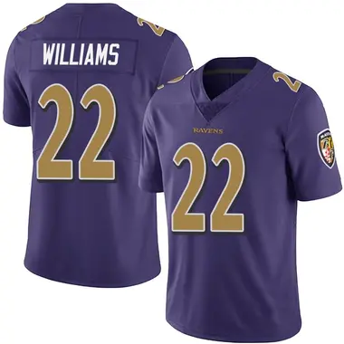 Men's Nike Baltimore Ravens Damarion Williams Team Color Vapor Untouchable Jersey - Purple Limited