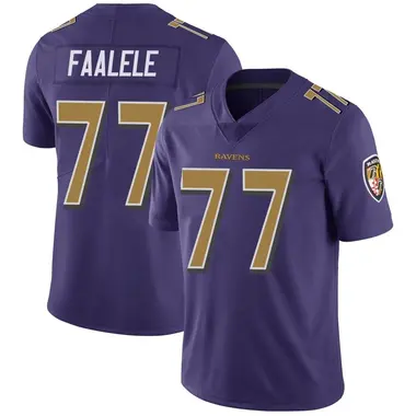 Men's Nike Baltimore Ravens Daniel Faalele Color Rush Vapor Untouchable Jersey - Purple Limited