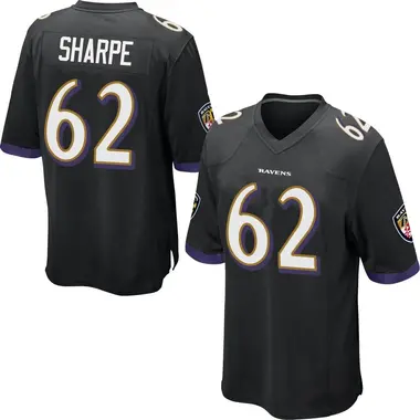 Men's Nike Baltimore Ravens David Sharpe Jersey - Black Game