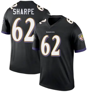 Men's Nike Baltimore Ravens David Sharpe Jersey - Black Legend