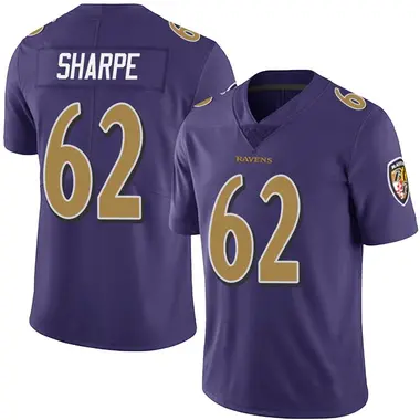 Men's Nike Baltimore Ravens David Sharpe Team Color Vapor Untouchable Jersey - Purple Limited