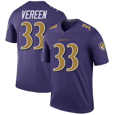 Men's Nike Baltimore Ravens David Vereen Color Rush Jersey - Purple Legend